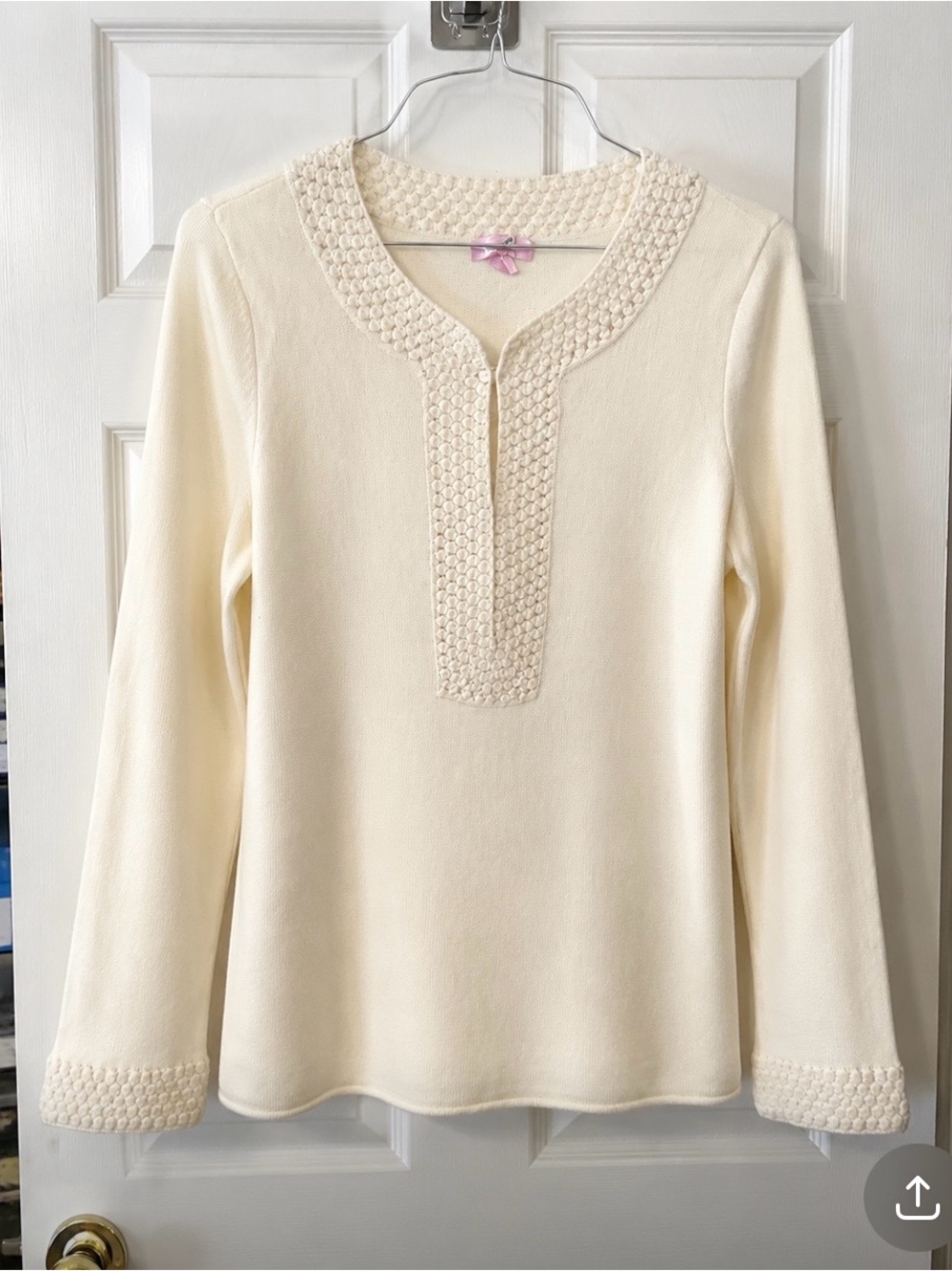 Lilly Pulitzer Cream Cashmere Sweater